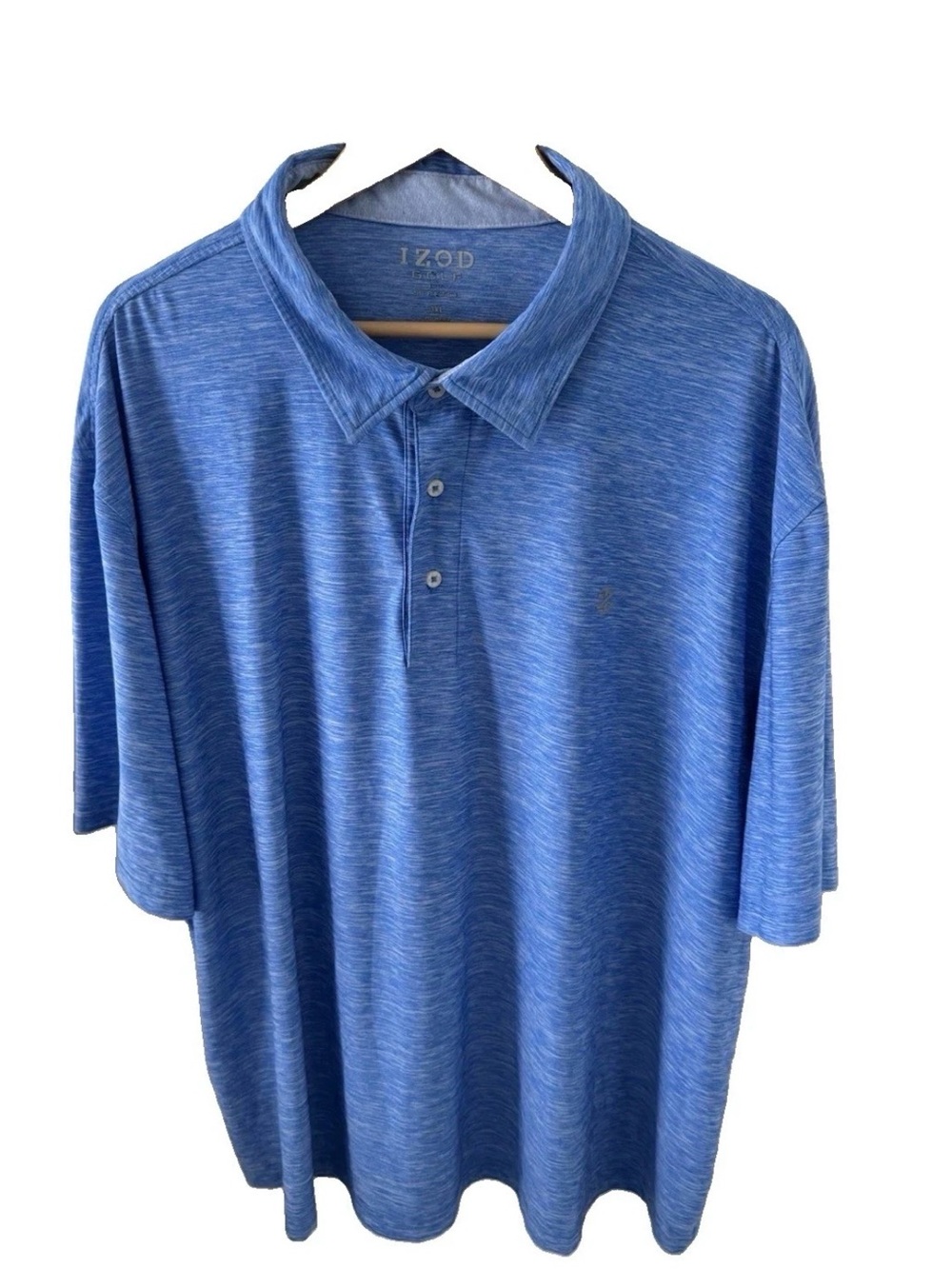 Izod Heathered Blue Short Sleeve Polo Shirt